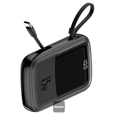 Buy Baseus Qpow Digital Display 3A 15w 10000mAh Power Bank with Type-C Cable from Vmart in Pakistan