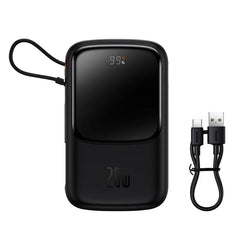 Buy Baseus Qpow Pro 20W Digital Display 20000mAh Power Bank with Lightning Cable Black from Vmart in Pakistan