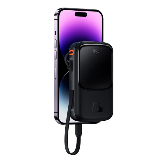 Buy Baseus Qpow Pro 20W Digital Display 20000mAh Power Bank with Lightning Cable Black from Vmart in Pakistan