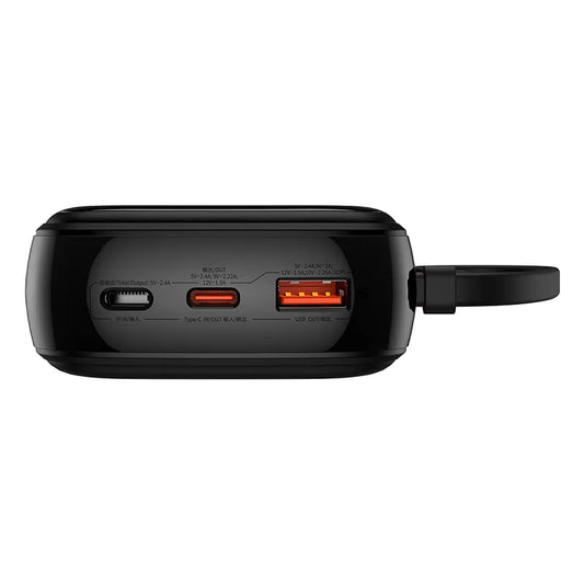 Buy Baseus Qpow Pro+ 22.5W 20000mAh Power Bank With Built-in Type-C Cable Black from Vmart in Pakistan