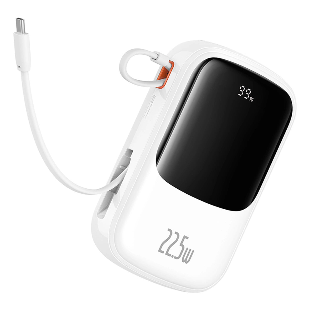 Buy Baseus Qpow Pro+ 22.5W 20000mAh Power Bank With Built-in Type-C Cable White from Vmart in Pakistan