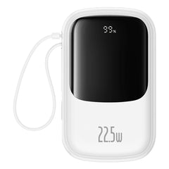 Buy Baseus Qpow Pro+ 22.5W 20000mAh Power Bank With Built-in Type-C Cable White from Vmart in Pakistan