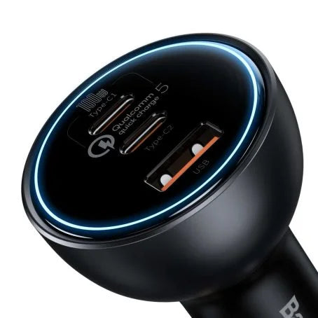 Buy Baseus Qualcomm 160w 2C+USB Car Charger - Gray from Vmart in Pakistan