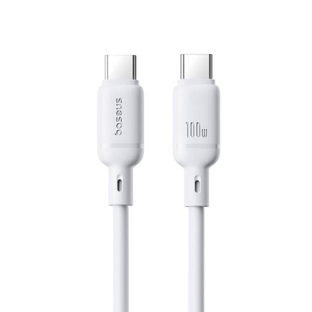 Buy Baseus Silky Series Fast Charging Cable Type-C to Type-C 100W 2m Moon White from Vmart in Pakistan