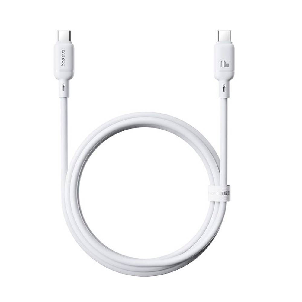 Buy Baseus Silky Series Fast Charging Cable Type-C to Type-C 100W 1m Moon White from Vmart in Pakistan