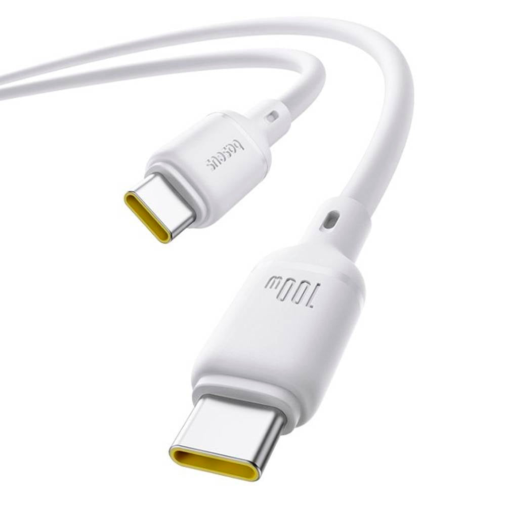 Buy Baseus Silky Series Fast Charging Cable Type-C to Type-C 100W 2m Moon White from Vmart in Pakistan