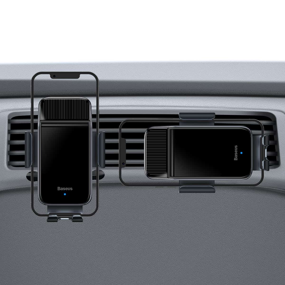 Buy Baseus Smart Solar Power Wireless Car Mount Electric Holder Black from Vmart in Pakistan