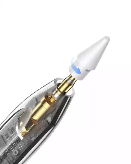 Buy Baseus Smooth Writing 2 Series Dual Charging Stylus Active Version Wireless/Cabled Charging, Moon White(Active Version wireless/cabled charging with type-C cable and active pen tip) from Vmart in Pakistan