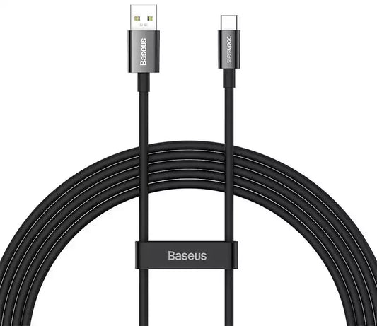 Buy Baseus Superior Series (SUPERVOOC) Fast Charging Data Cable USB to Type-C 65W 1m Black from Vmart in Pakistan