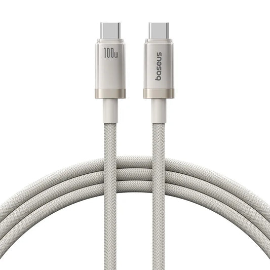Buy Baseus Titanium Alloy Fast Charging Cable Type-C to Type-C 100W 2m Galaxy Titanium Gold from Vmart in Pakistan