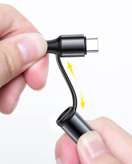 Buy Baseus Twins 2 in 1 Type C To Type C + iPhone PD 60W Cable 1m from Vmart in Pakistan