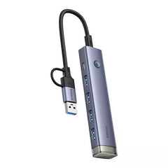Buy Baseus UltraJoy 4 in 1 Hub Air USB-A&USB-C to 4xUSB3.0+USB-C Gray from Vmart in Pakistan