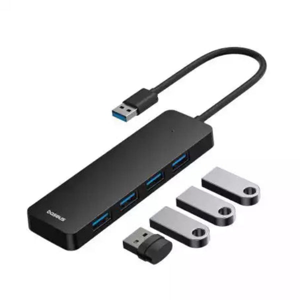 Buy Baseus UltraJoy Series 4-Port Hub Lite 15cm Cluster Black(USBA to USB3.0*4) from Vmart in Pakistan