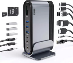 Buy Baseus UnionJoy 17-in-1 USB C Docking Station to Cast on 3 Monitors from Vmart in Pakistan