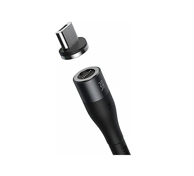 Buy Baseus Zinc Magnetic Fast Charging Data Cable USB to Micro 3A 1m - Black from Vmart in Pakistan