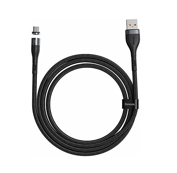 Buy Baseus Zinc Magnetic Fast Charging Data Cable USB to Micro 3A 1m - Black from Vmart in Pakistan