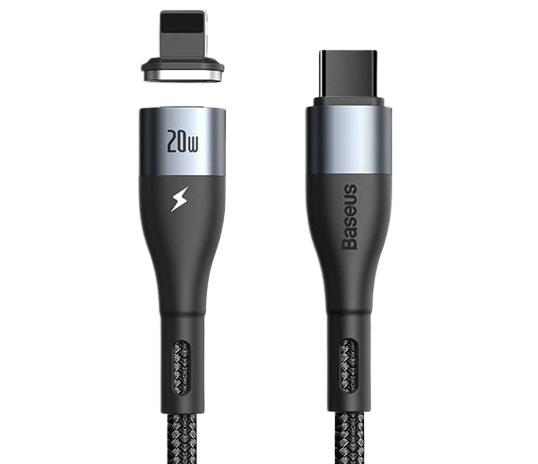 Buy Baseus Zinc Magnetic Safe Fast Charging Data Cable Type-C To IPhone 20W 1m Black from Vmart in Pakistan