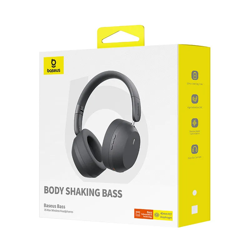 Buy Baseus Bass 35 Max Wireless Headphones Twilight Grey from Vmart in Pakistan