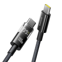 Buy Baseus Display 2 100W Type-C to Type-C Fast Charging Data Cable Cosmic Black 1m from Vmart in Pakistan