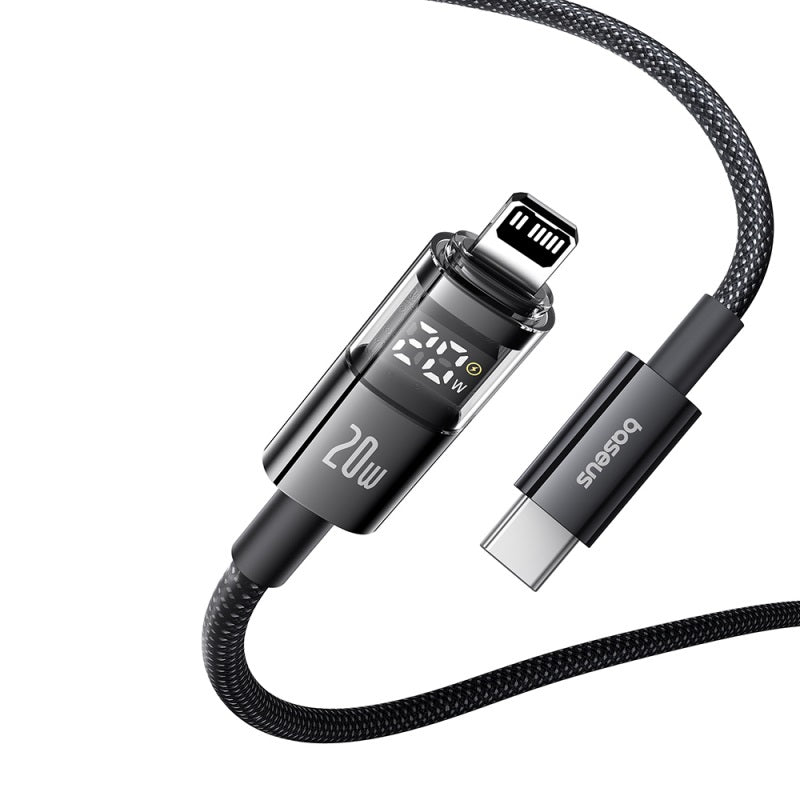 Buy Baseus Display 2 20W USB-C to iP Fast Charging Data Cable Cosmic Black 1m from Vmart in Pakistan