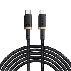 Buy Baseus Dura Fast Charging Data Cable USB-C to USB-C 240W Gold Black 1m Vmart in Pakistan