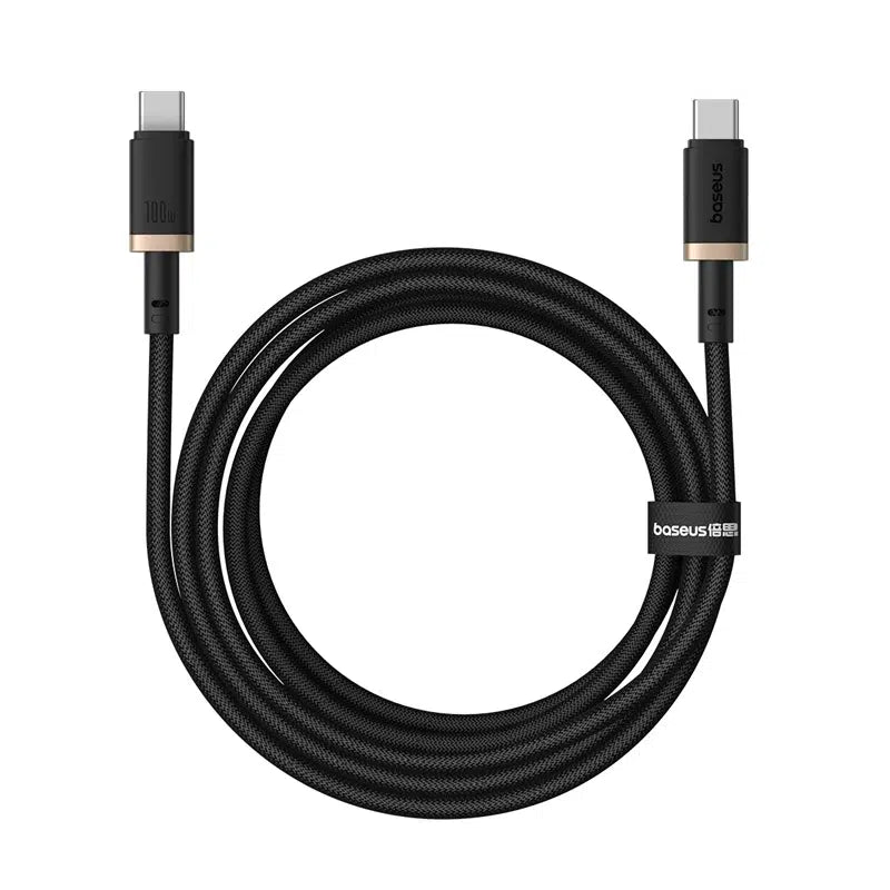 Buy Baseus Dura Series 100W Type-C to Type-C Fast Charging Cable 2m Gold/Black from Vmart in Pakistan