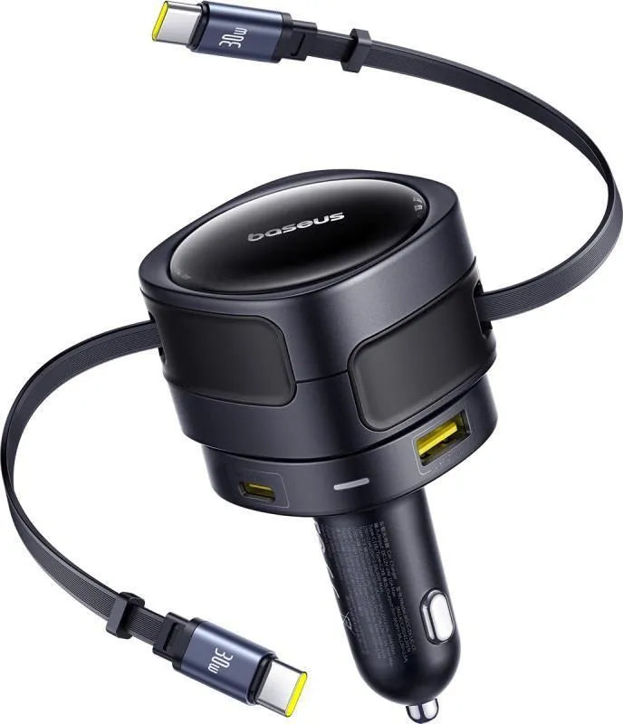 Buy Baseus Enjoyment Max 90W Car Charger with Dual Retractable Cable from Vmart in Pakistan