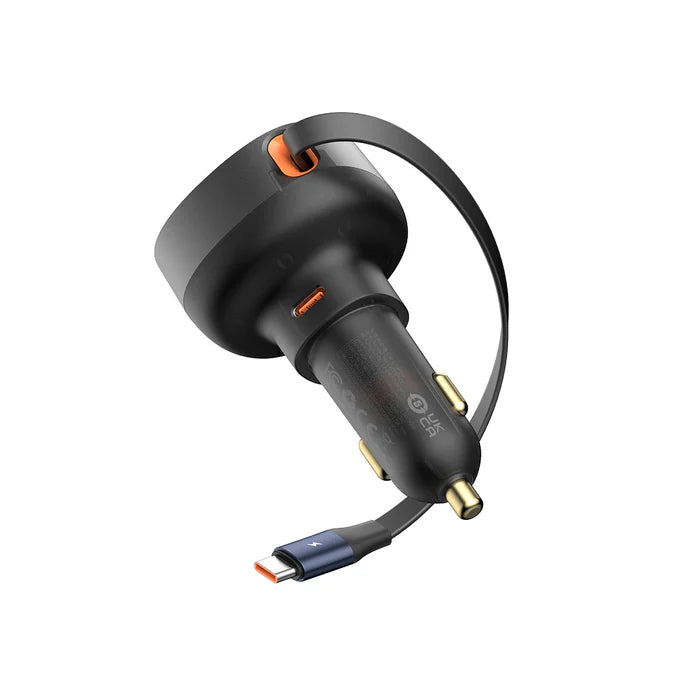 Buy Baseus Enjoyment Pro 60W Retractable USB-C Car Charger from Vmart in Pakistan
