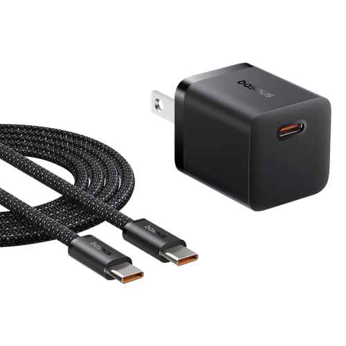 Buy Baseus Gan5 Fast Charger (Mini) 1C 25W US Black With Type C Cable from Vmart in Pakistan