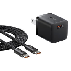 Buy Baseus Gan5 Fast Charger (Mini) 1C 25W US Black With Type C Cable from Vmart in Pakistan