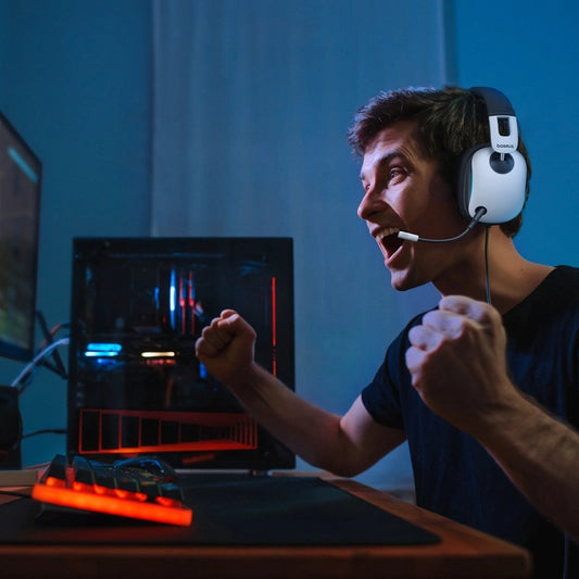 Buy Baseus GoPlay 1+ Max USB Gaming Wired Headphones Moon White from Vmart in Pakistan