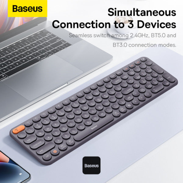 Buy Baseus K01B Wireless Tri-Mode Keyboard Gray from Vmart in Pakistan