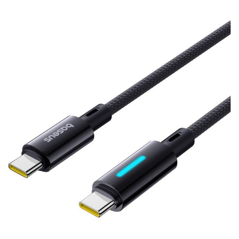 Buy Baseus Lit Button Control 100W USB-C to USB-C Cable Black 1m from Vmart in Pakistan