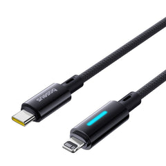 Buy Baseus Lit Button Control 20W Type-C to Lightning Cable Black 1m from Vmart in Pakistan