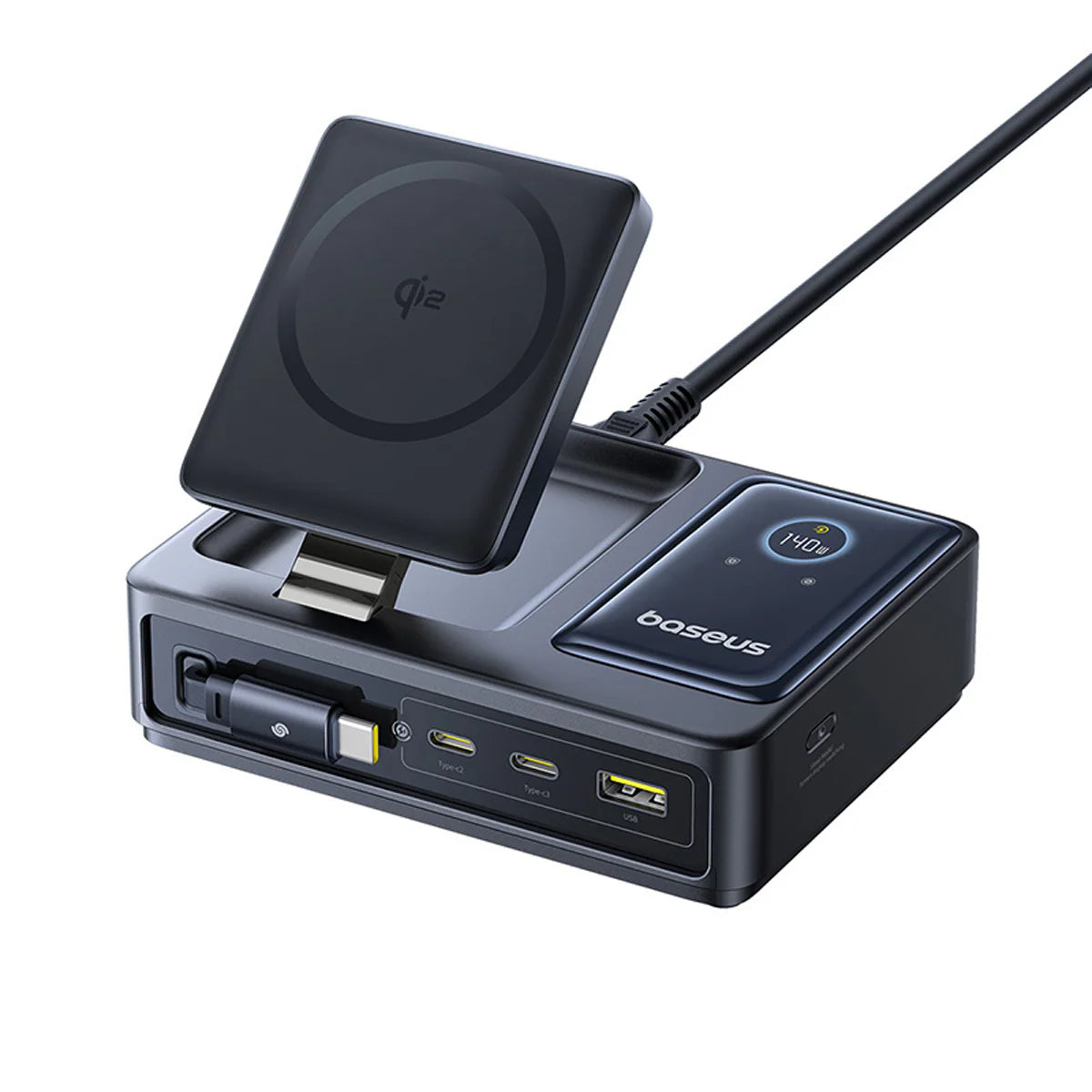 Buy Baseus Nomos 5 in 1 Qi2 140W Desktop Charger from Vmart in Pakistan