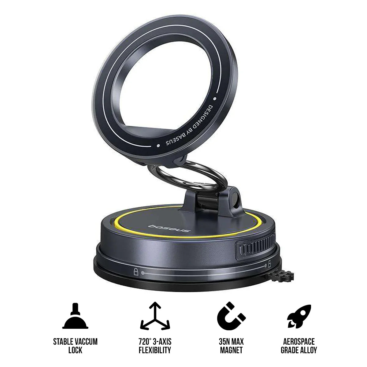 Buy Baseus PrimeTrip VC2 Flex Magnetic Car Mount Suction Cup New Version Cosmic Black from Vmart in Pakistan
