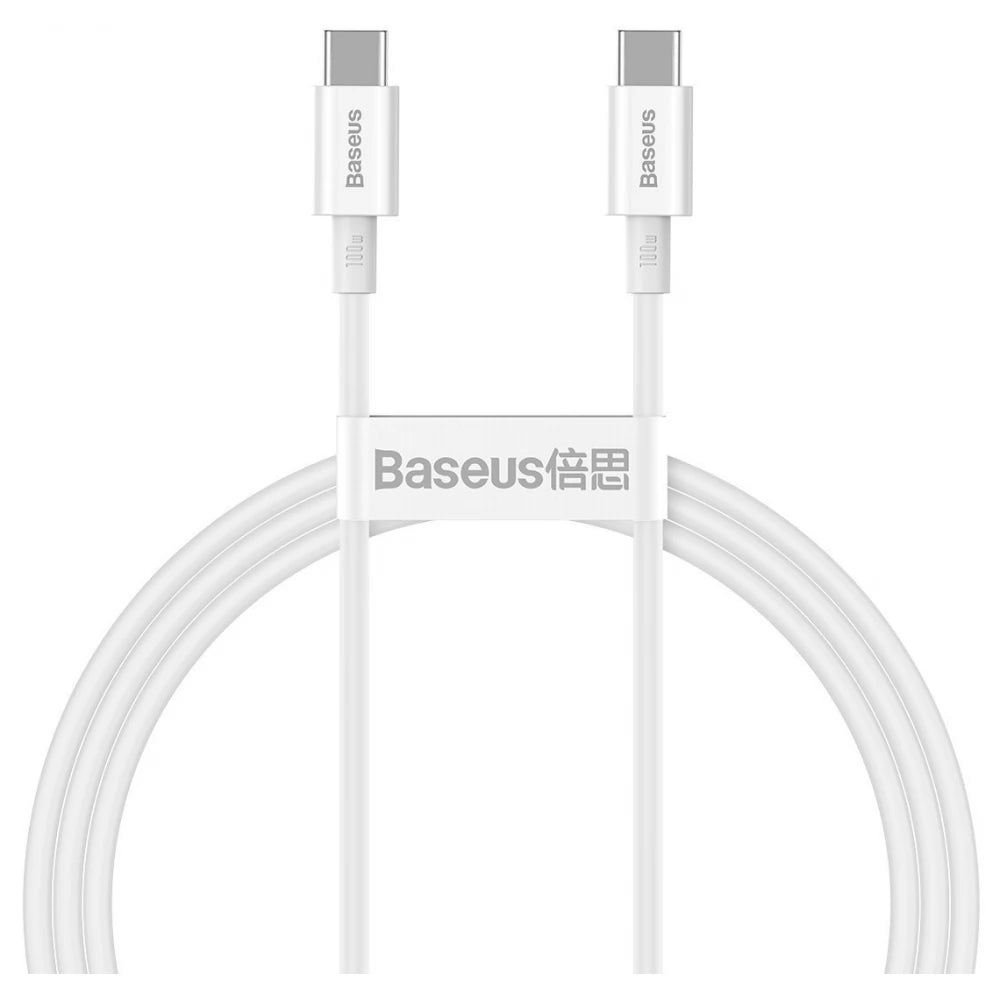 Buy Baseus Superior 100W Fast Charging Type C to Type C Cable 1m white from Vmart in Pakistan