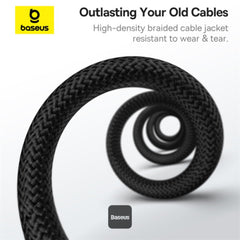 Baseus Tungsten Gold Magnetic Anti-Tangle Type-C to Type-C Cable 100W Black 1m