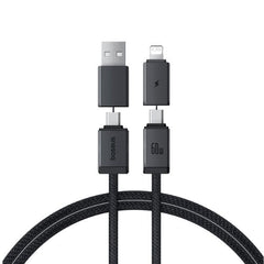 Buy Baseus Versatile Two-for-Two Fast Charging Cable U+C to C+L 60W 1m Cosmic Black from Vmart in Pakistan