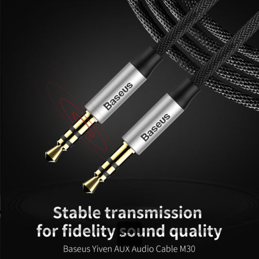 Buy Baseus Yiven M30 Male to Male 3.5mm Aux Audio Cable Black 1.5m from Vmart in Pakistan