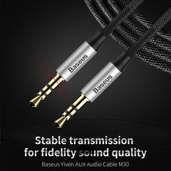 Buy Baseus Yiven M30 Male to Male 3.5mm Aux Audio Cable Black 1.5m from Vmart in Pakistan