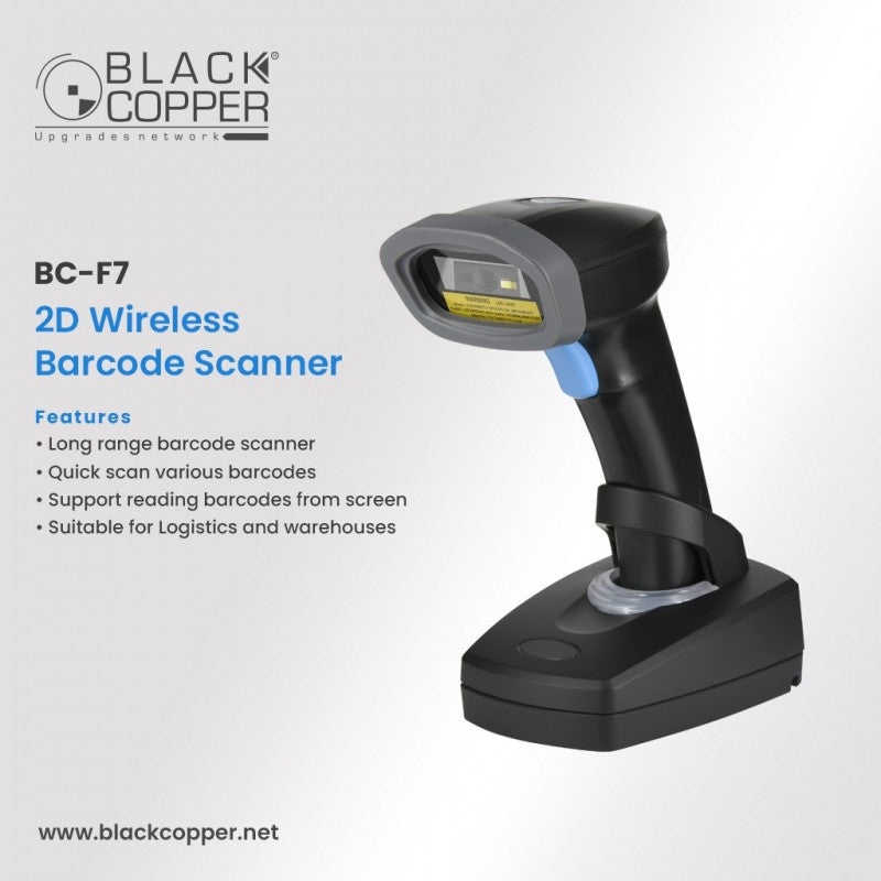 Buy Black Copper BC-F7 2D Wireless Barcode Scanner from Vmart in Pakistan
