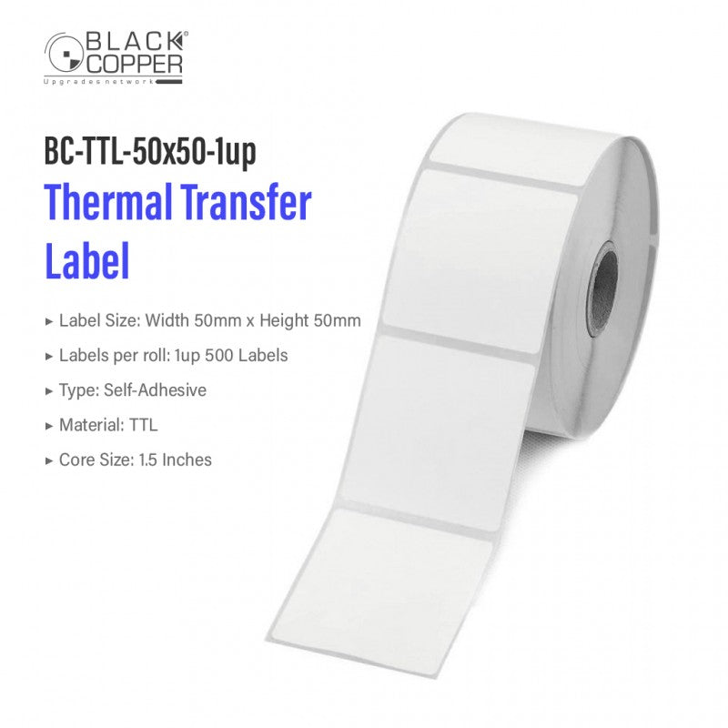 Buy Black Copper BC-TTL-50x50-1up Barcode Label Roll Vmart in Pakistan