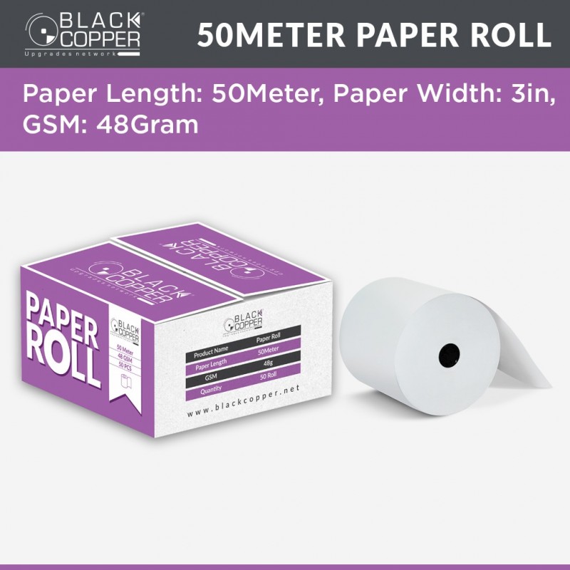 Buy Black Copper BC-W79xL50 Thermal Paper Roll Vmart in Pakistan