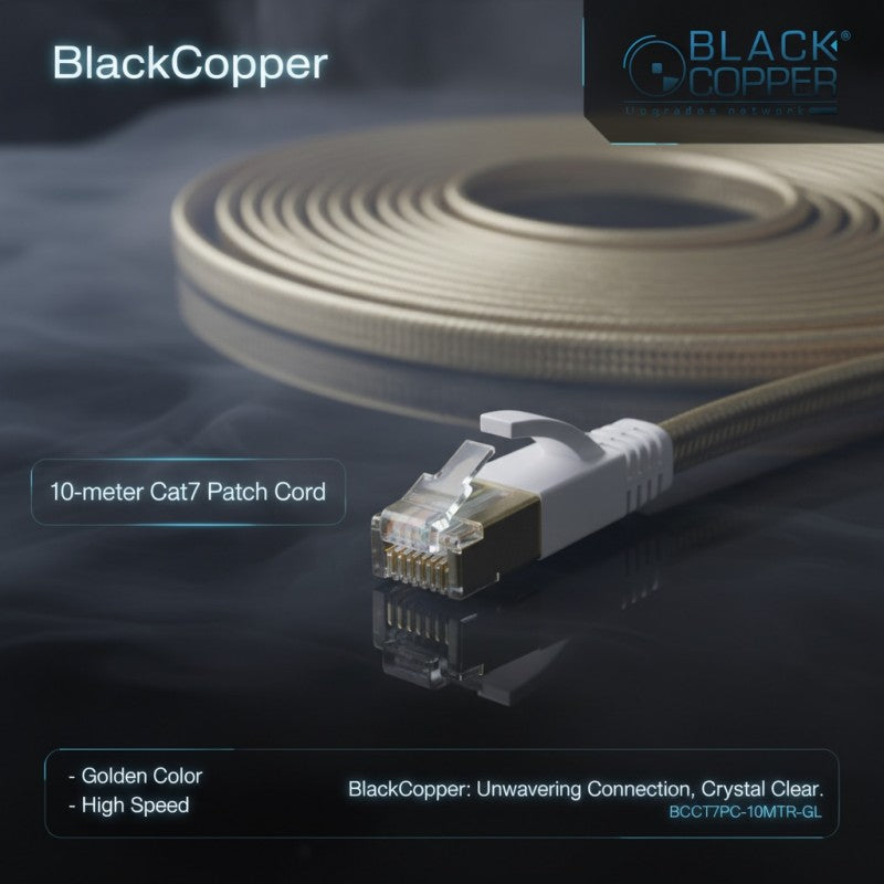 Buy Black Copper BCCT7PC-10MTR-GL Cat 7 Ethernet Cable 10m from Vmart in Pakistan