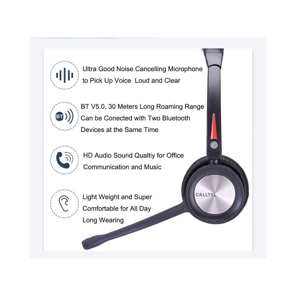 Buy CallTel CTM890BT-DH Bluetooth Headset With Noise Cancelling Wideband Mic from Vmart in Pakistan