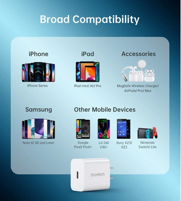 Buy Choetech PD5005 Fast Type C Wall Charger 20W White - EU Plug from Vmart in Pakistan