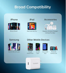 Buy Choetech PD5005 Fast Type C Wall Charger 20W White - EU Plug from Vmart in Pakistan