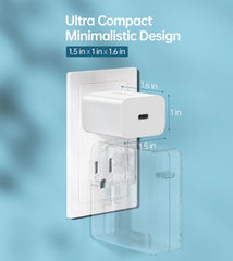 Buy Choetech PD5005 Fast Type C Wall Charger 20W White - EU Plug from Vmart in Pakistan