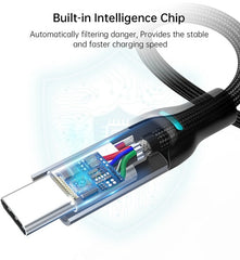 Buy Choetech XCC-1002 USB Type C to Type C 100W Fast Charging Cable 1.8m - Grey from Vmart in Pakistan